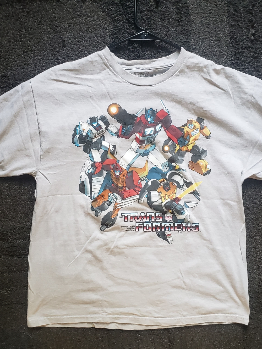 TRANSFORMERS Gen 1 "More Than Meets The Eye" 2009 T-Shirt Men's Large Gray